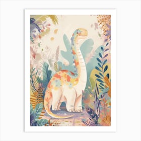 Muted Pastels Dinosaur 2 Art Print