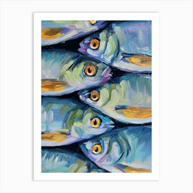 Fish In A Row Art Print