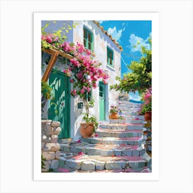 Greece Painting 14 Art Print