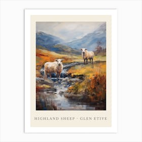 Highland Sheep In Glen Etive 4 Art Print