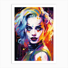 Harley Quinn Popart Art Print