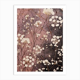 Flower Illustration Gypsophila Babys Breath 4 Art Print