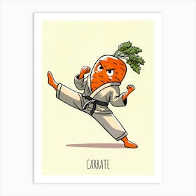 Carrate Karate Carrot Art Print