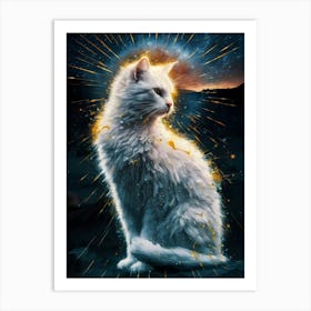 Cat Of The Night Art Print