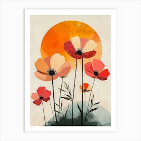 Sunset Poppies Art Print