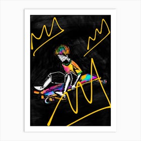 Skateboarder Art Print