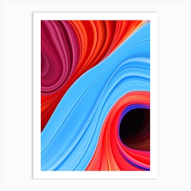 Abstract landscape: wave #1 Art Print