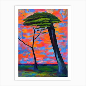 Baldcypress Tree Cubist 1 Art Print