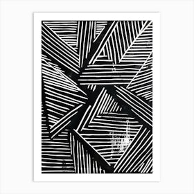 Black And White Stripes 2 Art Print