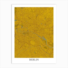 Berlin Yellow Blue Art Print