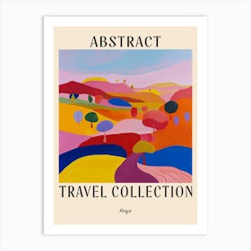 Abstract Travel Collection Poster Kenya 3 Art Print