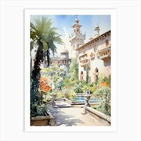 Tivoli Gardens Italy Watercolour 2 Art Print