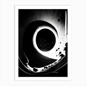Black Hole Noir Comic Space Art Print