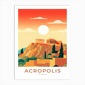 Greece Acropolis Travel 1 Art Print