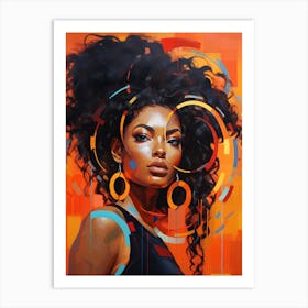 African Woman With Afro 2 Art Print