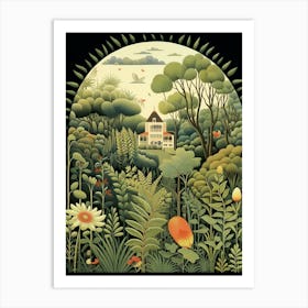 Longue Vue House And Gardens Usa Henri Rousseau Style 3 Art Print