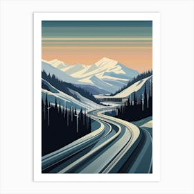 Vail Mountain Resort   Colorado, Usa, Ski Resort Illustration 1 Simple Style Art Print