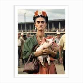 Frida at the races Art Print