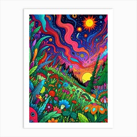 Psychedelic Painting 5 Art Print