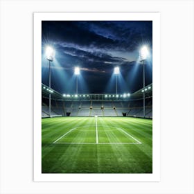 Soccer Stadium At Night 6 Art Print