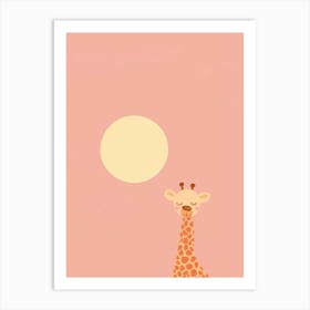 Giraffe Wallpaper Art Print