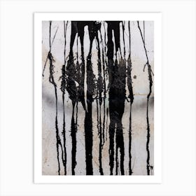 Stained Background. Abstract black paint grunge background 5 Art Print