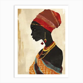 African Woman 35, Boho Art Print