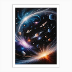 Planets In Space 6 Art Print