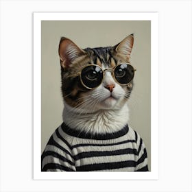 Cat In Sunglasses 2 Art Print