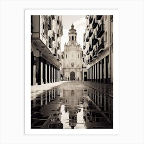 Malaga, Spain, Black And White Analogue Photography 1 Art Print