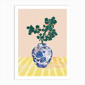 Blue China Vase Art Print