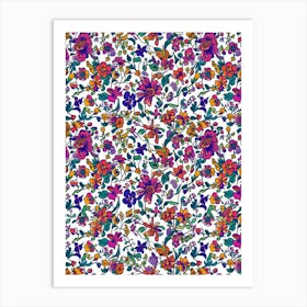 Iris Impress London Fabrics Floral Pattern 4 Art Print