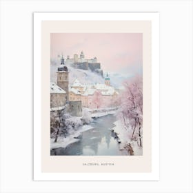 Dreamy Winter Painting Poster Salzburg Austria 1 Art Print