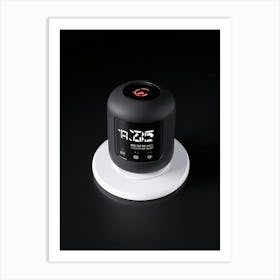 An Isolated Digital Render Of A Sleek Round Business Alarm Clock Its Iconic Pictogram Encased With (1) 2 Art Print