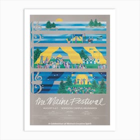 The Maine Music Festival Poster Art Print