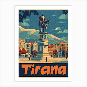 Aihrgdesign A Vintage Travel Poster Of Tirana 3 Art Print