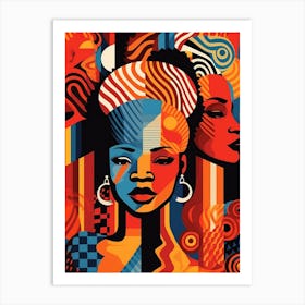 Afrocentric Pattern Illustration 8 Art Print