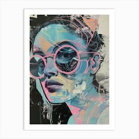 'The Girl With Glasses' Art Print