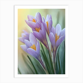 Crocus Flowers Art Print