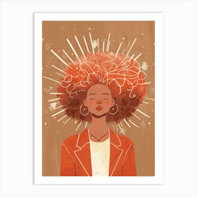 Woman With Afro Hair Art Print