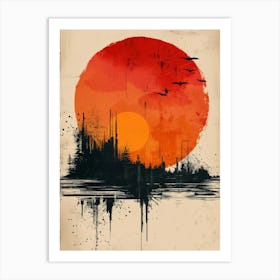 Sunset City 1 Art Print