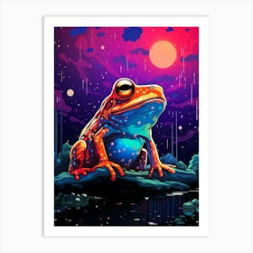 Frog In The Night Sky Art Print