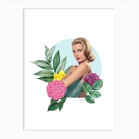 Grace Kelly Collage Art Print
