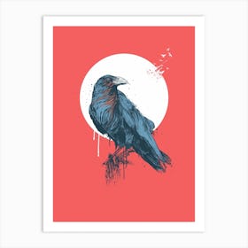 Blue Crow 2 Art Print