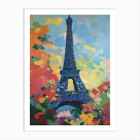 Eiffel Tower Paris France Henri Matisse Style 17 Art Print