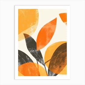 Oranges Close Up Illustration 3 Art Print