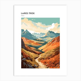 Lares Trek Peru 1 Hiking Trail Landscape Poster Art Print
