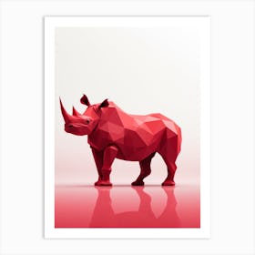 Rhinoceros Minimalist Abstract 1 Art Print