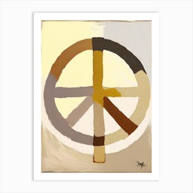 World Peace Symbol Abstract Painting Art Print