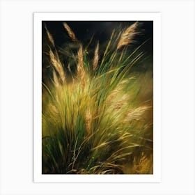 Wild grass, old oil painting,Colorado Arts, Vermont Arts,Montana Arts,Alaska Arts15 Art Print